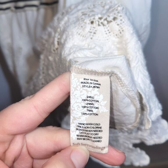 Soft Surroundings Striped Lace Dress Small - Picture 6 of 10